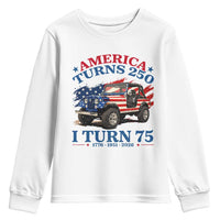 America Turns 250 I Turn 75 1951 75th Birthday Youth Sweatshirt Compact Classic Off-road SUV