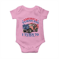 America Turns 250 I Turn 70 1956 70th Birthday Baby Onesie Compact Classic Off-road SUV