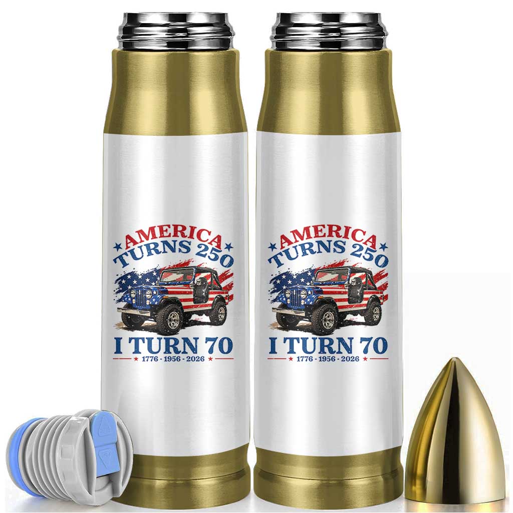 America Turns 250 I Turn 70 1956 70th Birthday Bullet Tumbler Compact Classic Off-road SUV