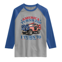 America Turns 250 I Turn 70 1956 70th Birthday Raglan Shirt Compact Classic Off-road SUV