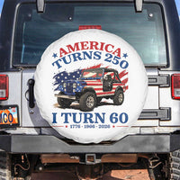 America Turns 250 I Turn 60 1966 60th Birthday Spare Tire Cover Compact Classic Off-road SUV