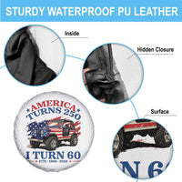 America Turns 250 I Turn 60 1966 60th Birthday Spare Tire Cover Compact Classic Off-road SUV