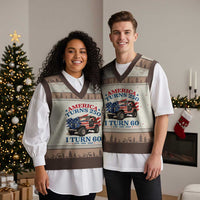 America Turns 250 I Turn 60 1966 60th Birthday V-Neck Knit Sweater Vest Compact Classic Off-road SUV