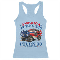 America Turns 250 I Turn 60 1966 60th Birthday Racerback Tank Top Compact Classic Off-road SUV