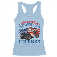 America Turns 250 I Turn 55 1971 55th Birthday Racerback Tank Top Compact Classic Off-road SUV