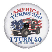 America Turns 250 I Turn 40 1986 40th Birthday Spare Tire Cover Compact Classic Off-road SUV