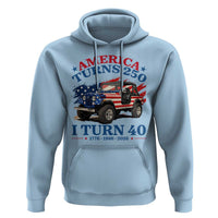America Turns 250 I Turn 40 1986 40th Birthday Hoodie Compact Classic Off-road SUV