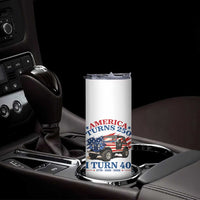 America Turns 250 I Turn 40 1986 40th Birthday Skinny Tumbler Compact Classic Off-road SUV