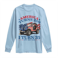 America Turns 250 I Turn 35 1991 35th Birthday Long Sleeve Shirt Compact Classic Off-road SUV