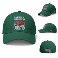 America Turns 250 I Turn 70 1956 70th Birthday Baseball Cap Vintage Classic Original American Old Pickup Truck