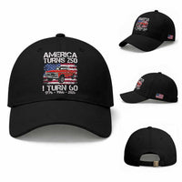 America Turns 250 I Turn 60 1966 60th Birthday Baseball Cap Vintage Classic Original American Old Pickup Truck