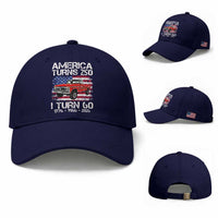 America Turns 250 I Turn 60 1966 60th Birthday Baseball Cap Vintage Classic Original American Old Pickup Truck