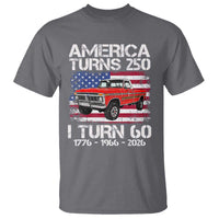America Turns 250 I Turn 60 1966 60th Birthday T Shirt Vintage Classic Original American Old Pickup Truck
