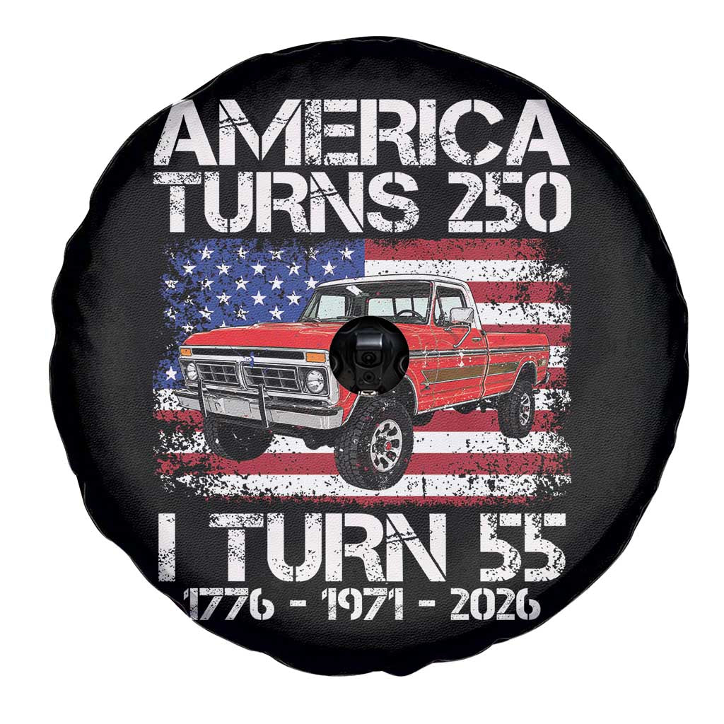 America Turns 250 I Turn 55 1971 55th Birthday Spare Tire Cover Vintage Classic Original American Old Pickup Truck