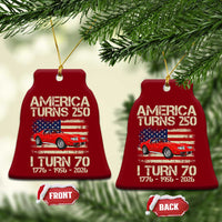 America Turns 250 I Turn 70 1956 70th Birthday Ceramic Ornament Sports Car Retro Americana