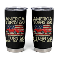 America Turns 250 I Turn 60 1966 60th Birthday Tumbler Cup Sports Car Retro Americana