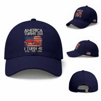 America Turns 250 I Turn 45 1981 45th Birthday Baseball Cap Sports Car Retro Americana