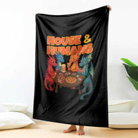 Houses Humans Throw Blanket Funny RPG Parody Gamer - Wonder Print Shop