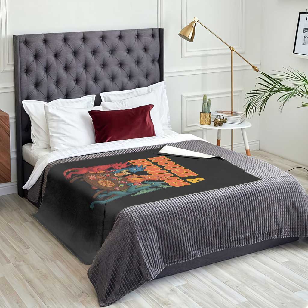 Houses Humans Throw Blanket Funny RPG Parody Gamer - Wonder Print Shop