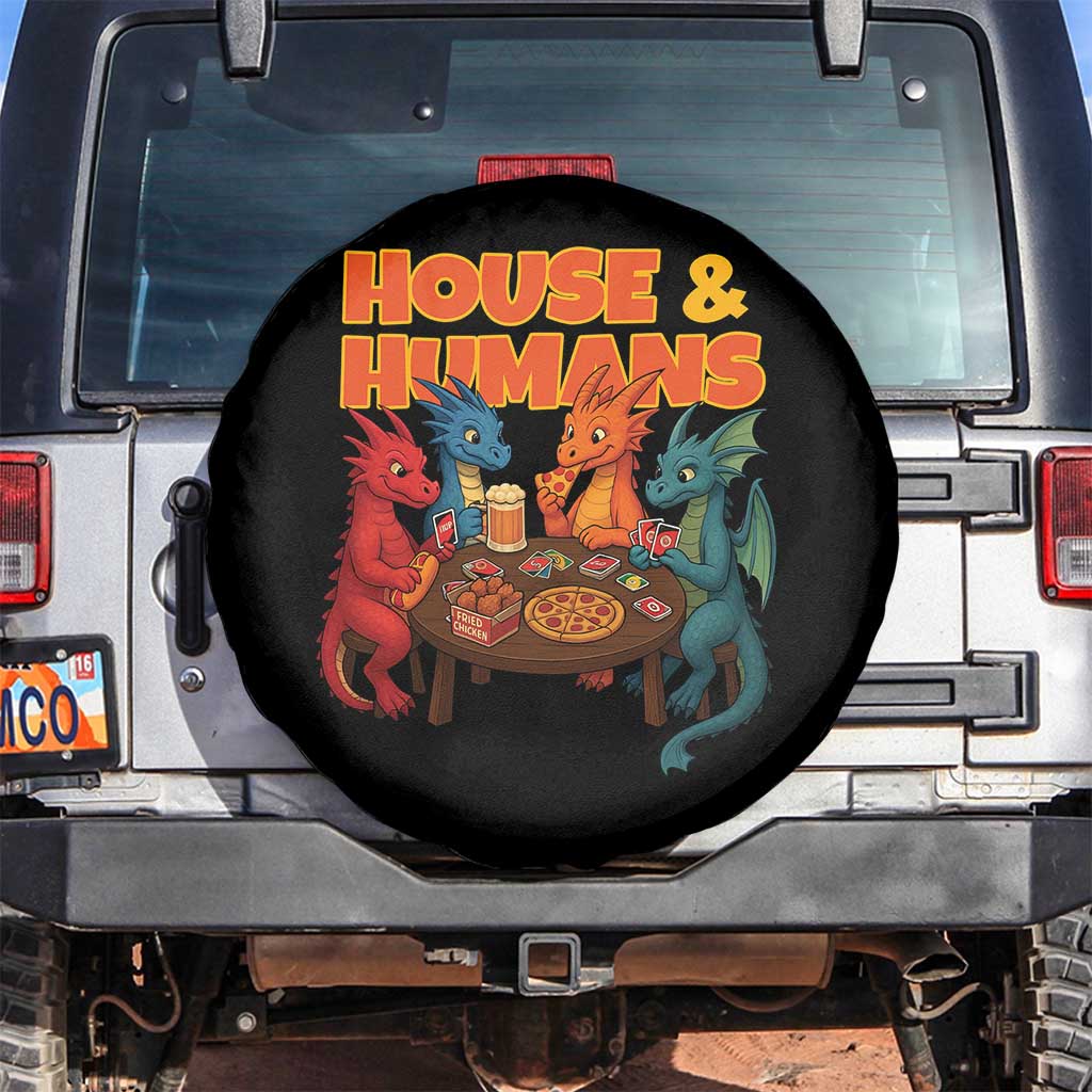 Houses Humans Spare Tire Cover Funny RPG Parody Gamer - Wonder Print Shop
