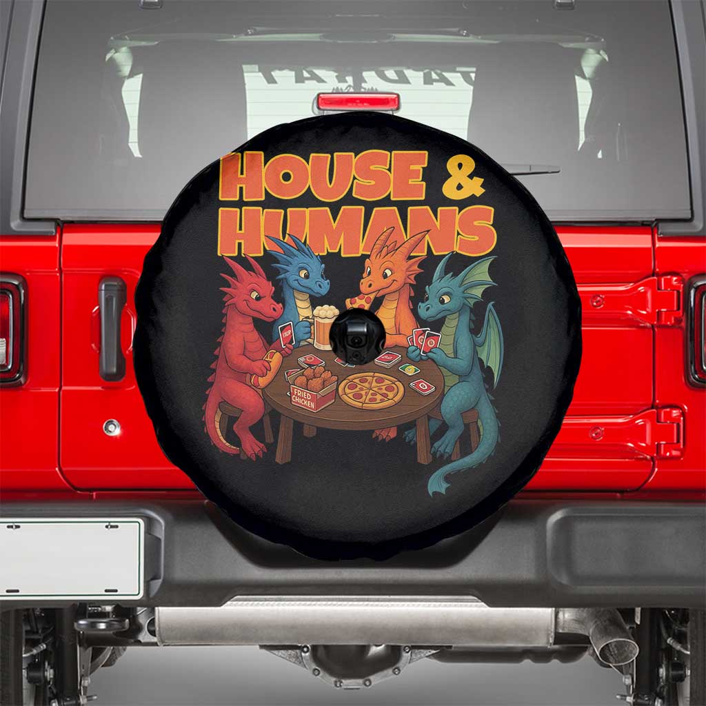 Houses Humans Spare Tire Cover Funny RPG Parody Gamer - Wonder Print Shop