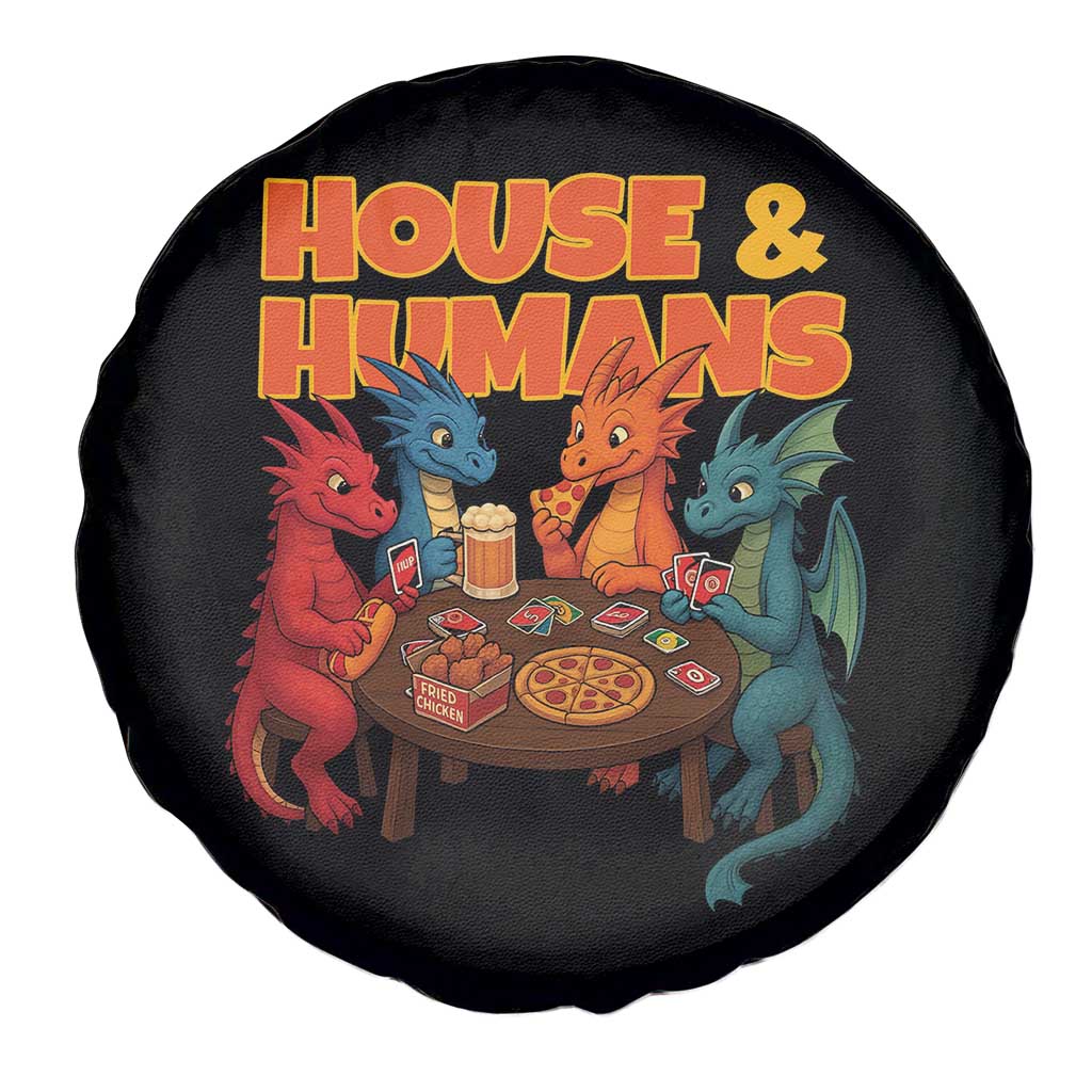 Houses Humans Spare Tire Cover Funny RPG Parody Gamer - Wonder Print Shop