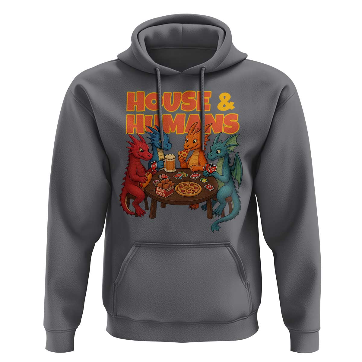 Houses Humans Hoodie Funny RPG Parody Gamer - Wonder Print Shop