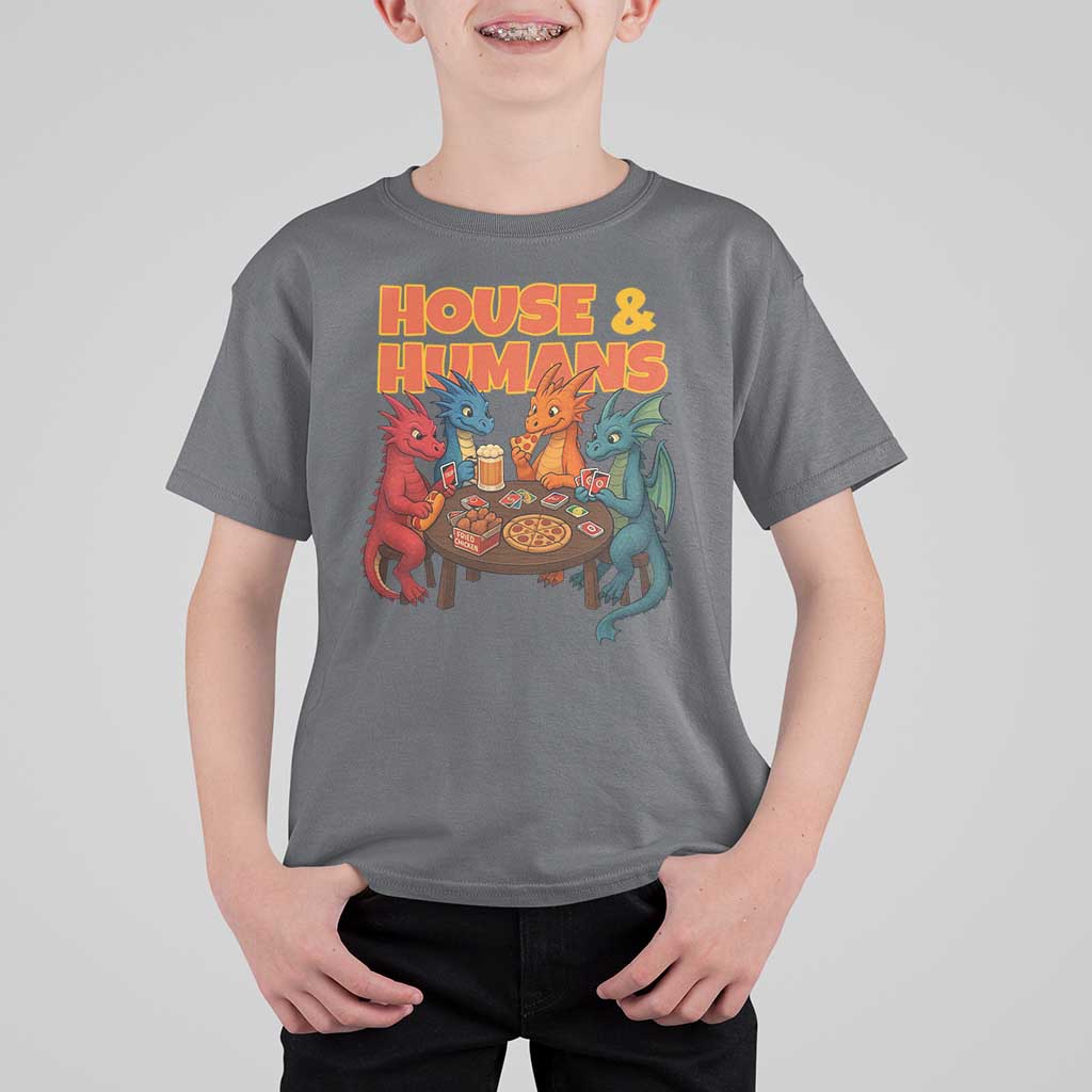 Houses Humans T Shirt For Kid Funny RPG Parody Gamer - Wonder Print Shop