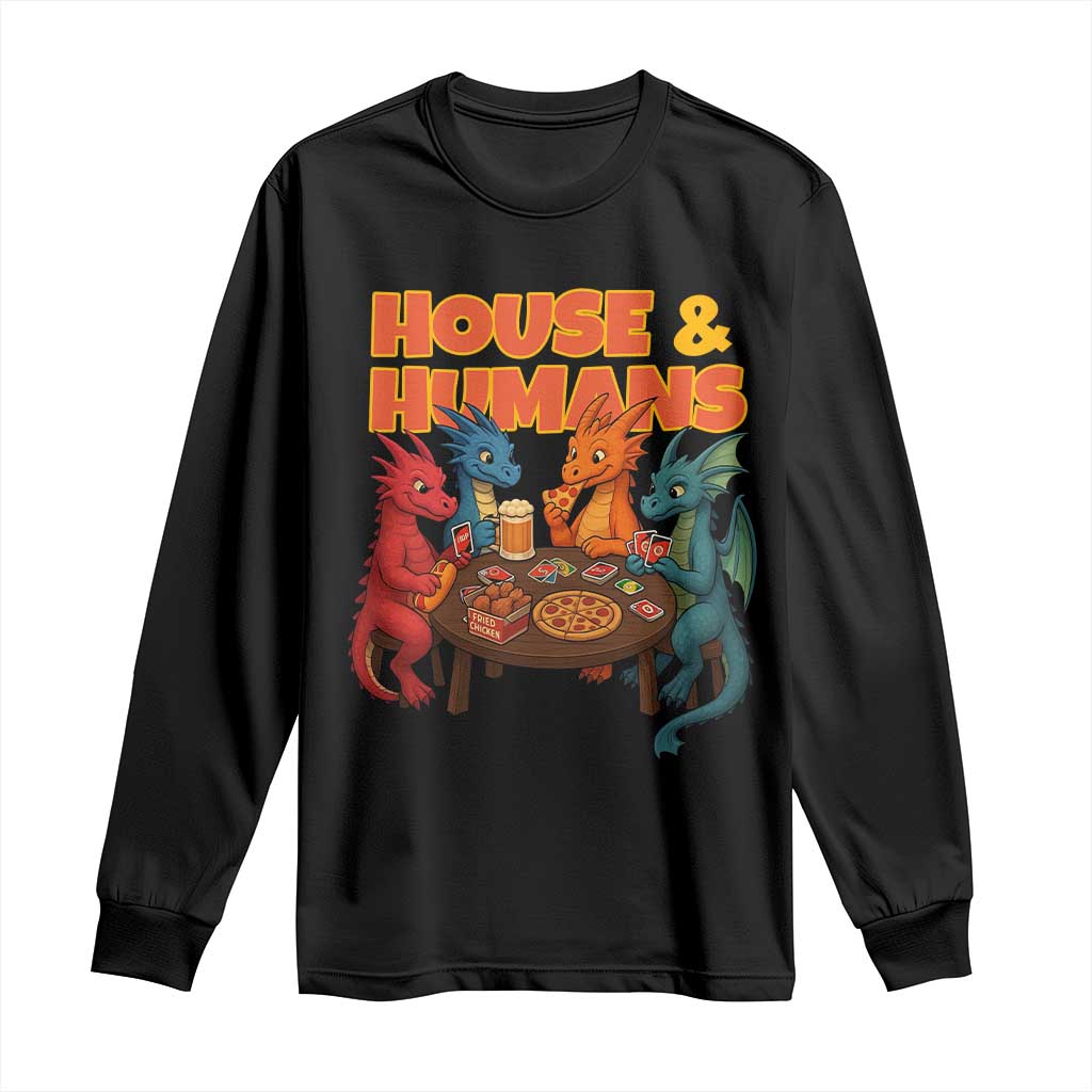 Houses Humans Long Sleeve Shirt Funny RPG Parody Gamer - Wonder Print Shop