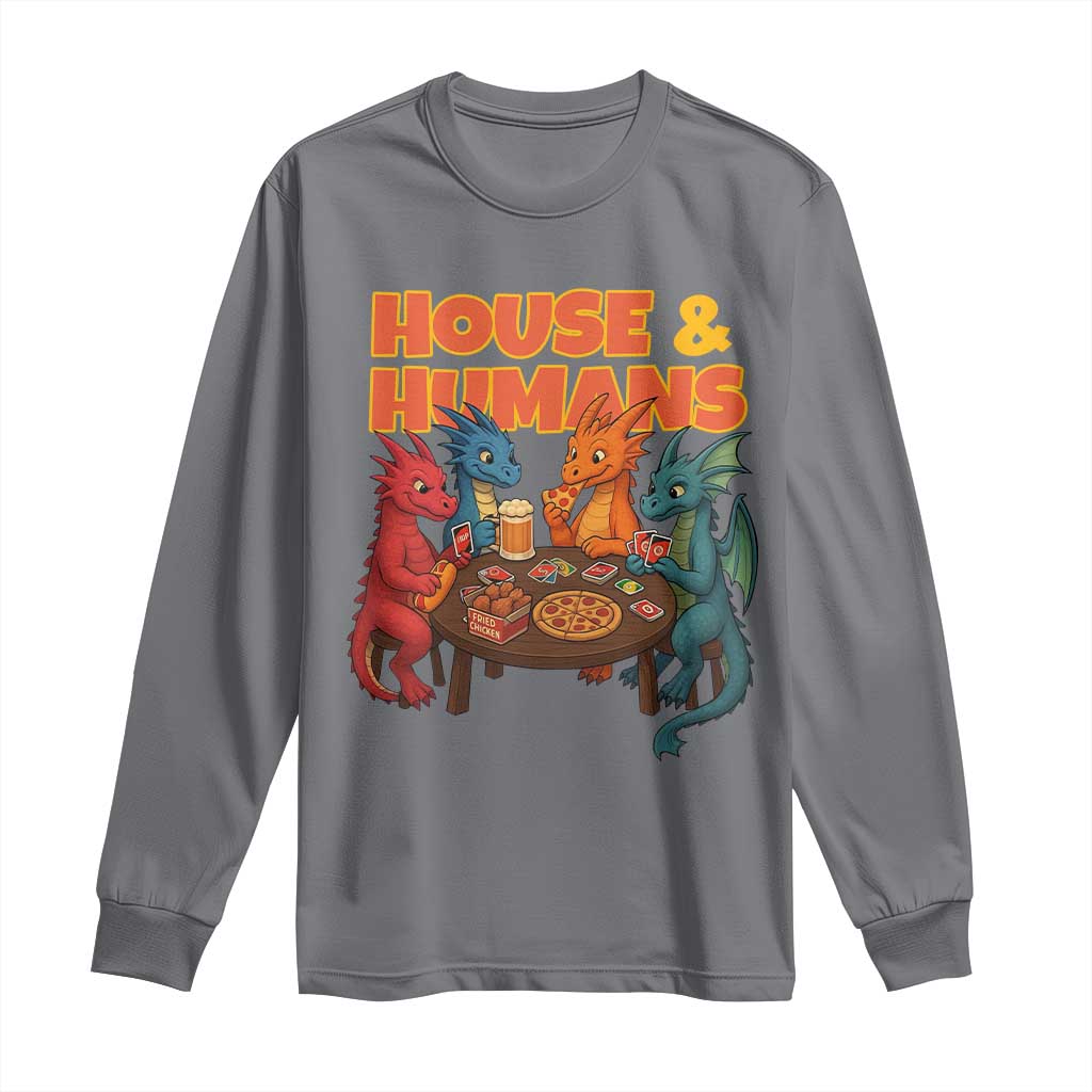 Houses Humans Long Sleeve Shirt Funny RPG Parody Gamer - Wonder Print Shop