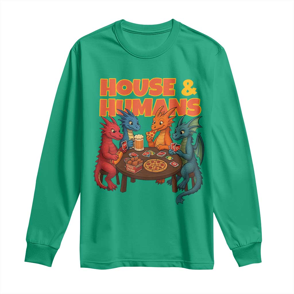 Houses Humans Long Sleeve Shirt Funny RPG Parody Gamer - Wonder Print Shop