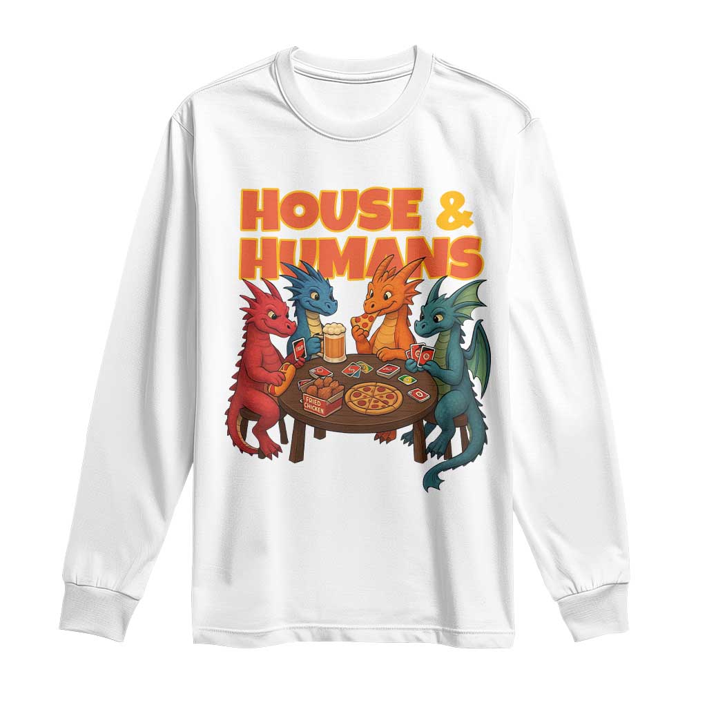 Houses Humans Long Sleeve Shirt Funny RPG Parody Gamer - Wonder Print Shop