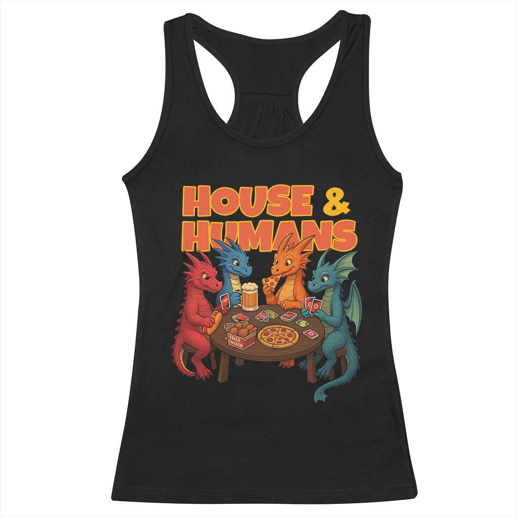 Houses Humans Racerback Tank Top Funny RPG Parody Gamer - Wonder Print Shop