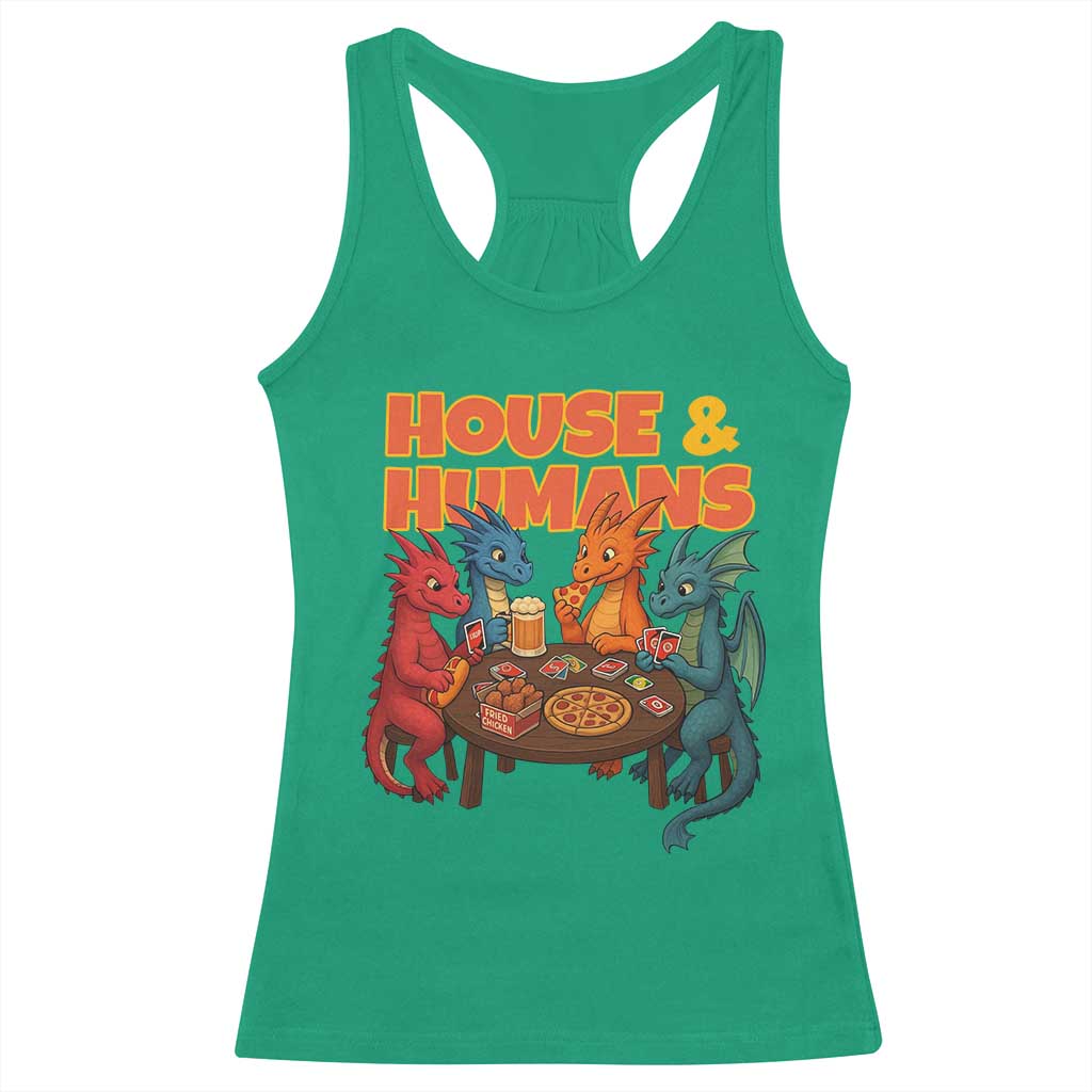 Houses Humans Racerback Tank Top Funny RPG Parody Gamer - Wonder Print Shop