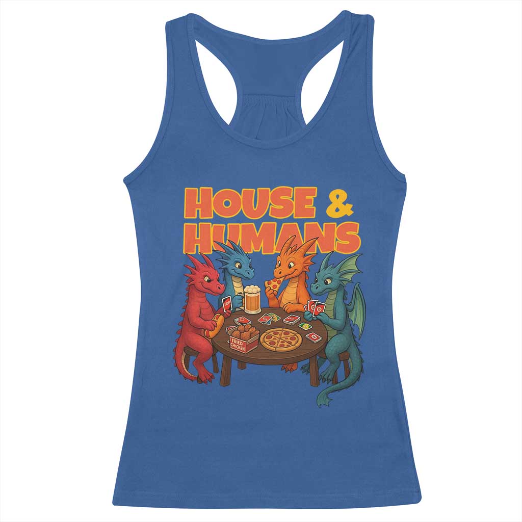Houses Humans Racerback Tank Top Funny RPG Parody Gamer - Wonder Print Shop