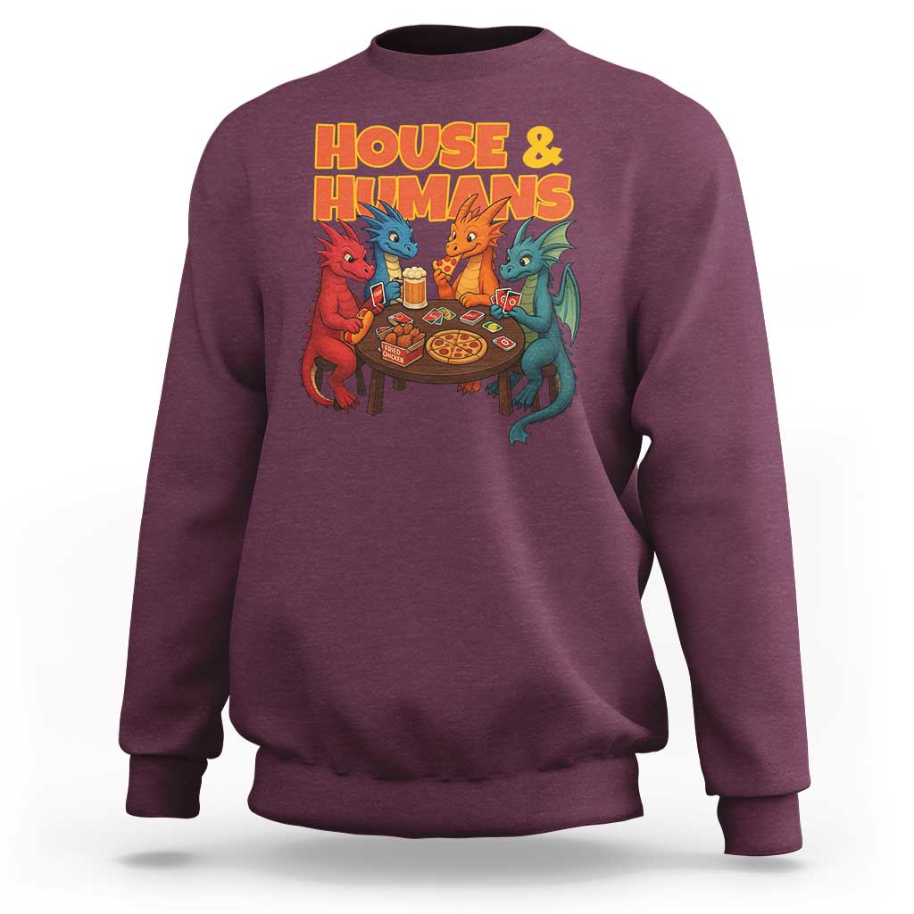 Houses Humans Sweatshirt Funny RPG Parody Gamer - Wonder Print Shop