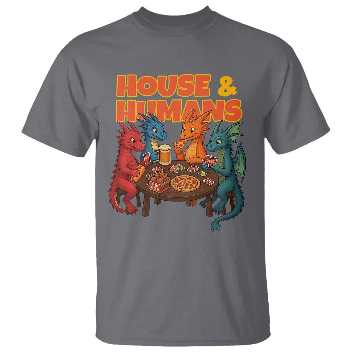 Houses Humans T Shirt Funny RPG Parody Gamer - Wonder Print Shop