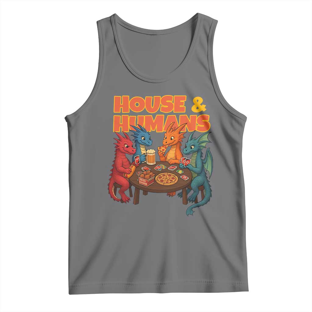 Houses Humans Tank Top Funny RPG Parody Gamer - Wonder Print Shop