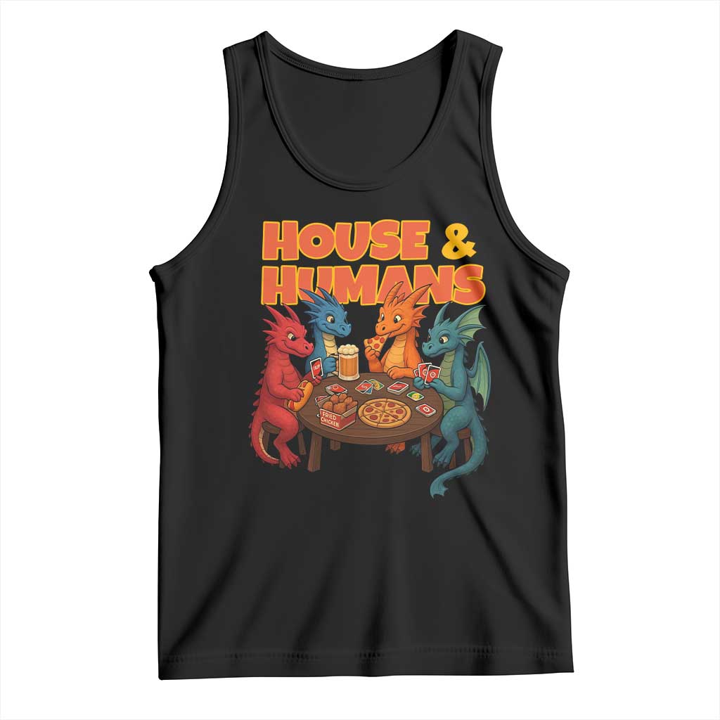 Houses Humans Tank Top Funny RPG Parody Gamer - Wonder Print Shop