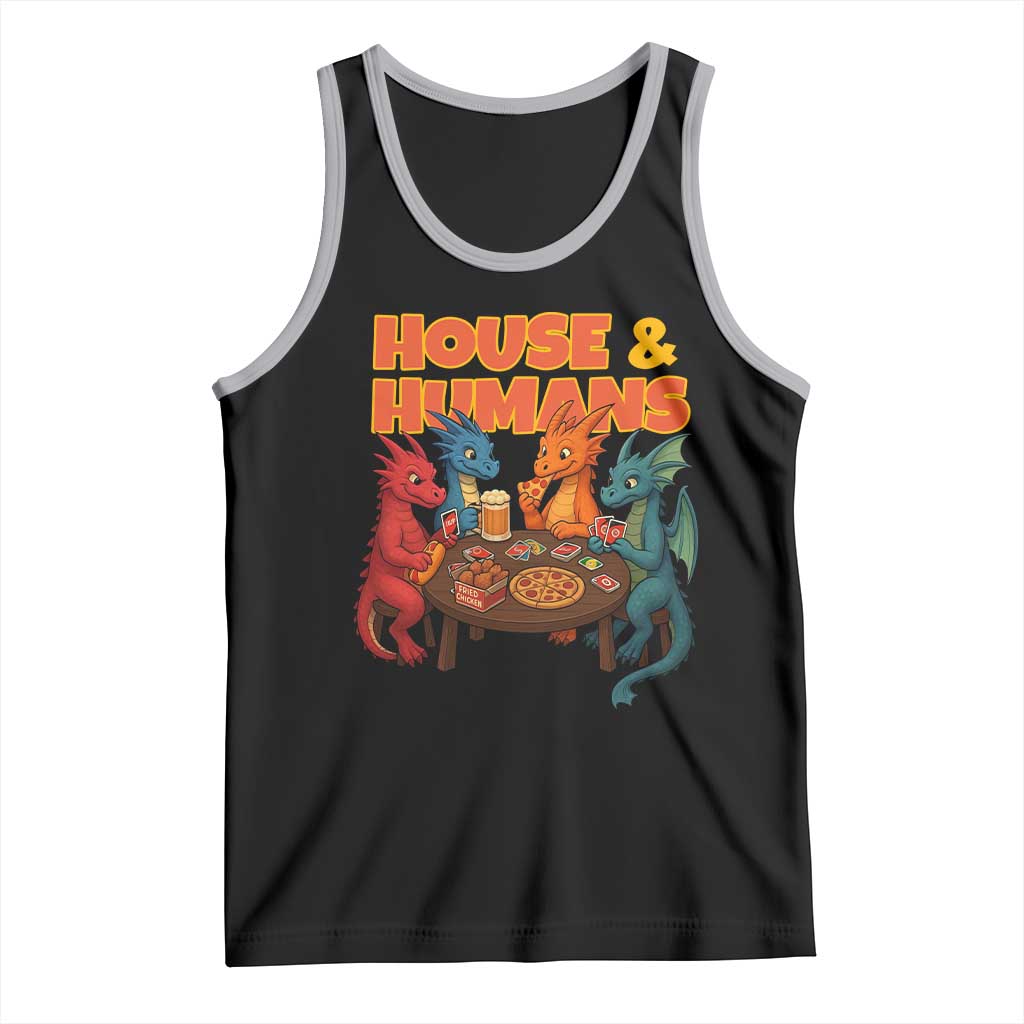Houses Humans Tank Top Funny RPG Parody Gamer - Wonder Print Shop