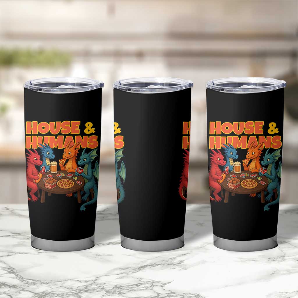 Houses Humans Tumbler Cup Funny RPG Parody Gamer
