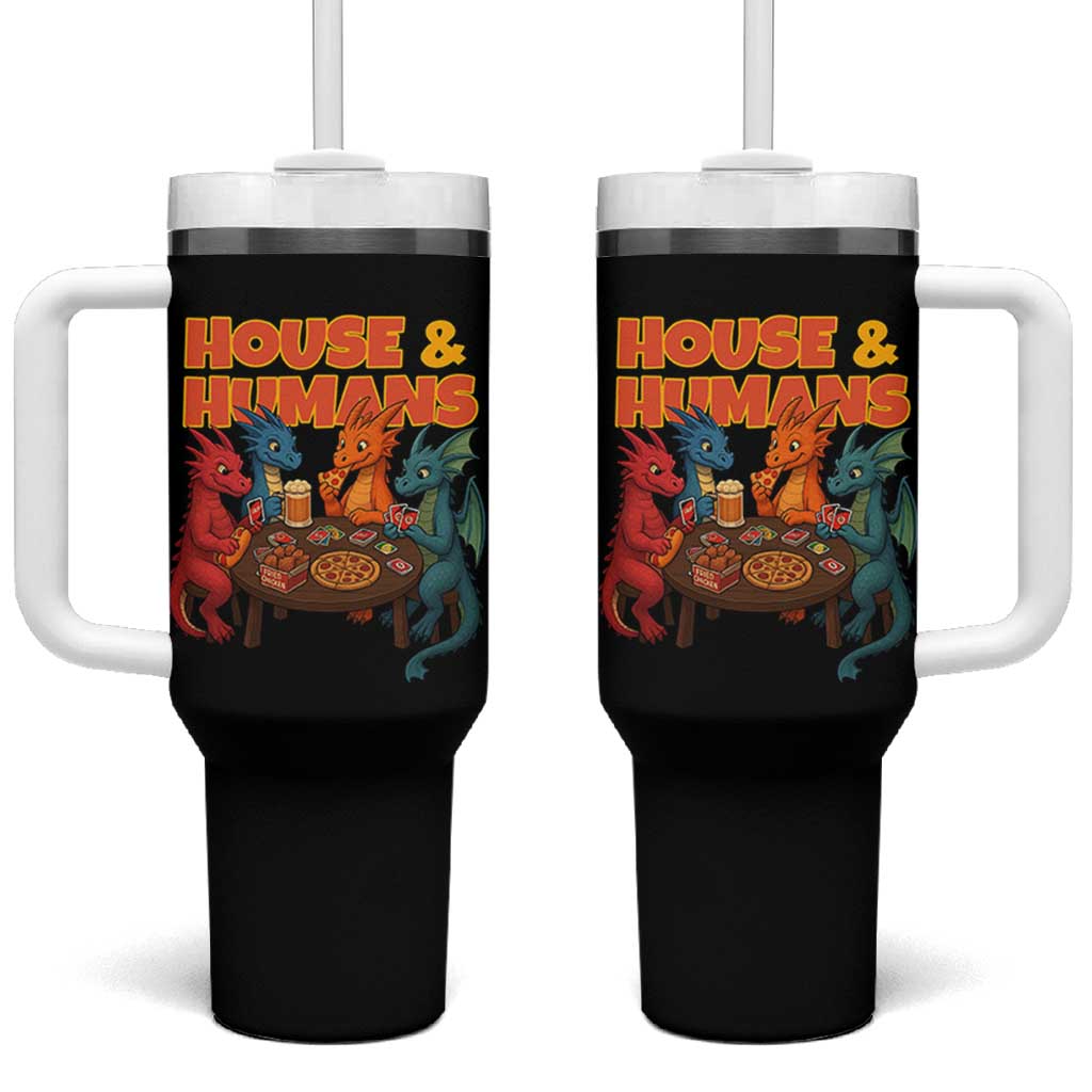 Houses Humans Tumbler With Handle Funny RPG Parody Gamer