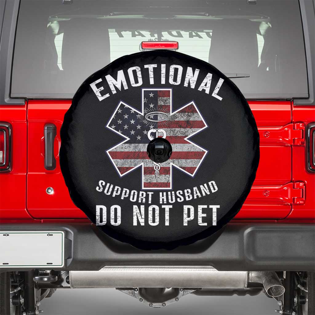 Emotional Support Husband Do Not Pet Spare Tire Cover Funny Couples - Wonder Print Shop