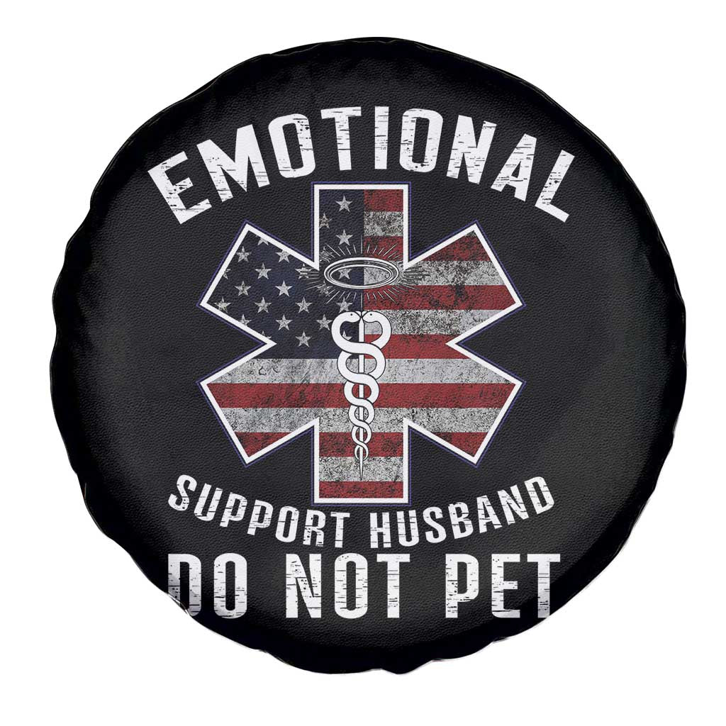Emotional Support Husband Do Not Pet Spare Tire Cover Funny Couples - Wonder Print Shop