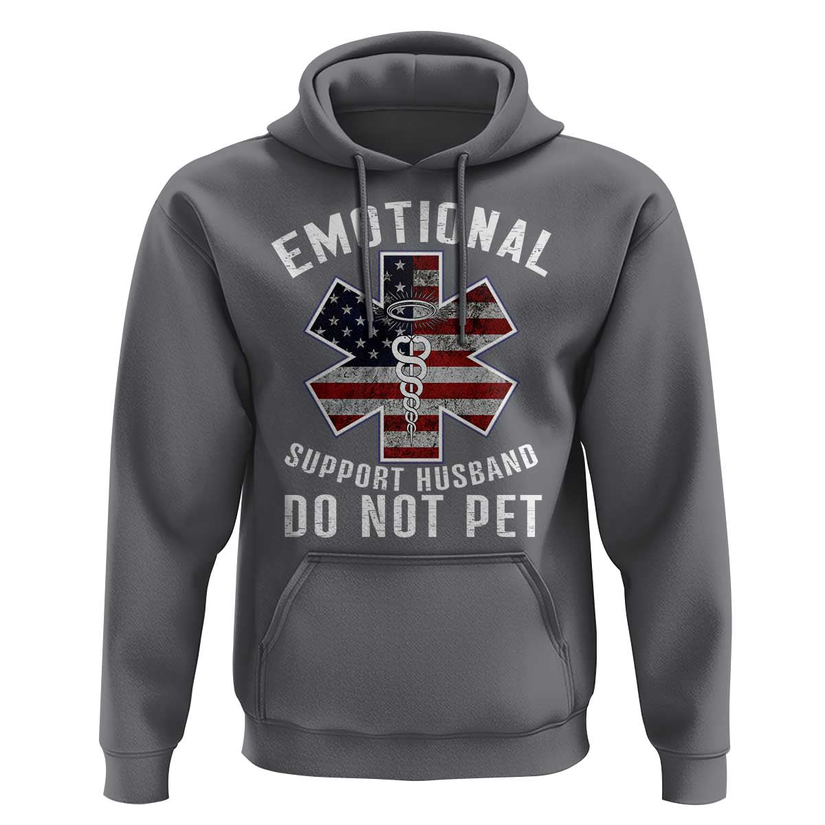 Emotional Support Husband Do Not Pet Hoodie Funny Couples - Wonder Print Shop