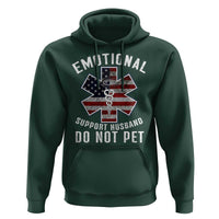 Emotional Support Husband Do Not Pet Hoodie Funny Couples - Wonder Print Shop