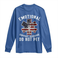 Emotional Support Husband Do Not Pet Long Sleeve Shirt Funny Couples - Wonder Print Shop