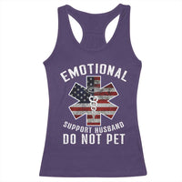 Emotional Support Husband Do Not Pet Racerback Tank Top Funny Couples - Wonder Print Shop