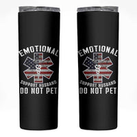 Emotional Support Husband Do Not Pet Skinny Tumbler Funny Couples