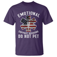 Emotional Support Husband Do Not Pet T Shirt Funny Couples - Wonder Print Shop